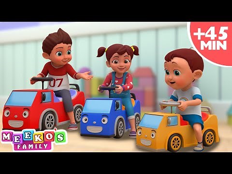 [4K] Ten Big BUSES Song 🚌 Baby Meeko Learns Numbers and Colors | Fun Kids Songs ‪@meekosfamily‬