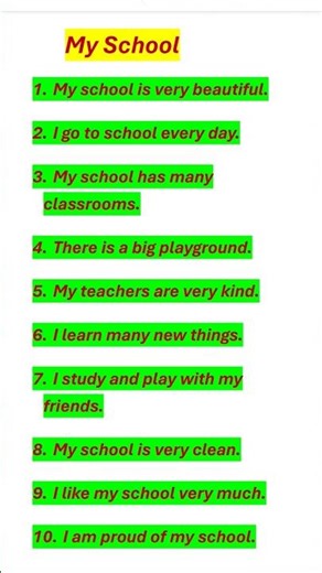 #english #learning #homework #paragraph #study #10linesessay #myschool #school#reel #ytshorts