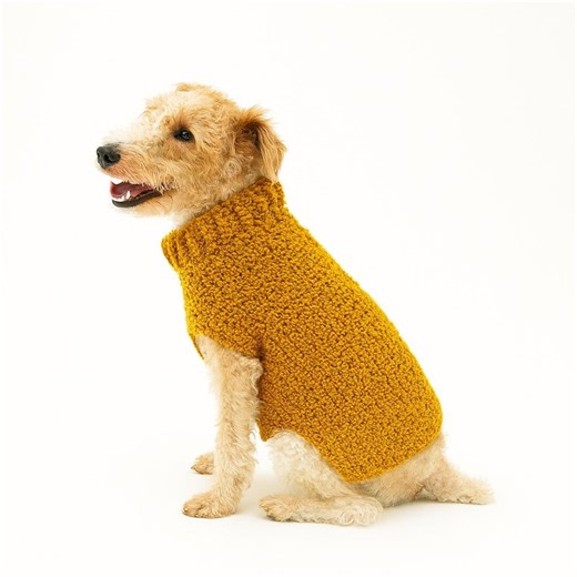 Digital Download Pet Dog Sweater Crochet Pattern PDF | Cozy & Easy Pet Jumper With Ribbed Neck Trim | Adjustable Fit for Small to Large Dogs - Etsy