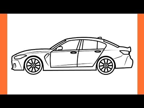 How To Draw BMW M3 competition G80 | How To Draw A BMW Car step by step