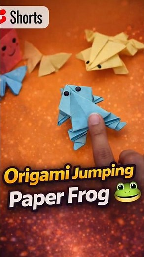 Origami Jumping Paper Frog 🐸 | It Really Jumps! 😲