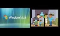 Mix of 2 videos from youtube : Windows vista vs goanimate sparta remix v2