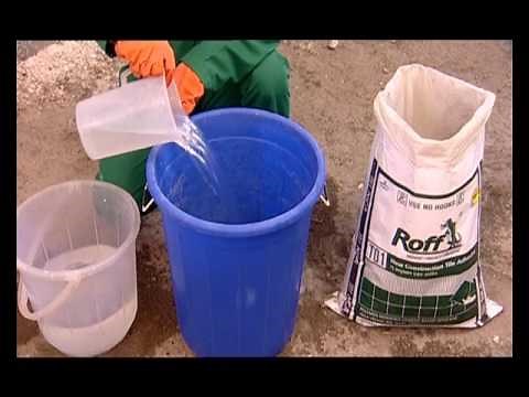 Roff New Construction Tile Adhesive Application