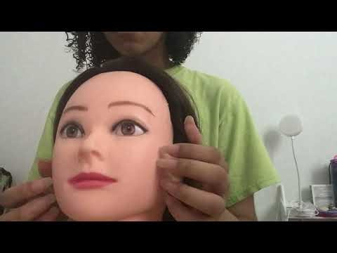 ASMR mannequin face tapping & scratching