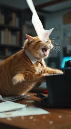 When The Office Printer BREAKS 😾💼 #CatLife #OfficeRage