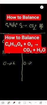 How to Balance C6H12O6 + O2 → CO2 + H2O | Glucose Combustion Reaction Explained