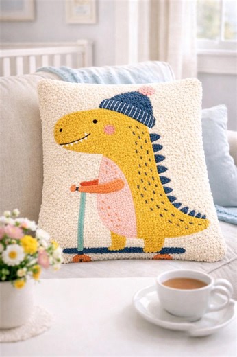 Dinosaur Punch Needle Printable Pattern for Beginners / Instant Download / Punchneedle PDF Design / Template for Handmade Art / How to File - Etsy