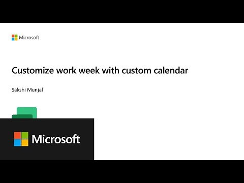 Customize work week with custom calendar