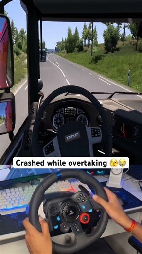 ETS2 overtaking gone wrong 💔 #eurotrucksimulator2 #trucking #crash