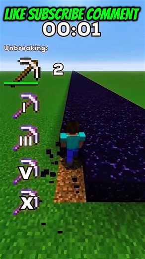 Gold Pickaxe Unbreaking Test 0-1-3-5-6-8