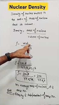 Nuclear Density | Density of Nucleus | Nuclei class 12