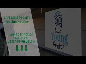 CAPE Biology Unit 1 Past Paper 1 | Specimen