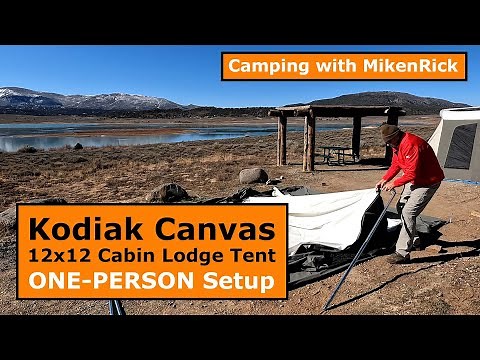 Kodiak Canvas Cabin Lodge Tent Setup