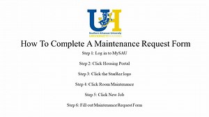 Housing Maintenance Request Form | University Housing | Southern Arkansas University