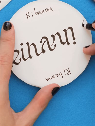 #Ambigram of #Rihanna - enjoy! #spindoctor #calligraphy #satisfying #mindblown #font #ink #tattoo #ambigrams #typography #oddlysatisfying