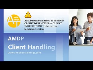 AMDP must be marked as SESSION CLIENT DEPENDENT | ABAP on Cloud contact@anubhavtrainings.com
