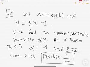 Transformation with moment generating functions
