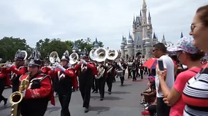 Waltrip High School Band marches down Main Street at Walt Disney World
