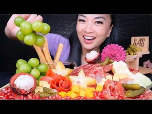 CHARCUTERIE BOARD (ASMR EATING SOUNDS) LIGHT WHISPERS | SAS-ASMR