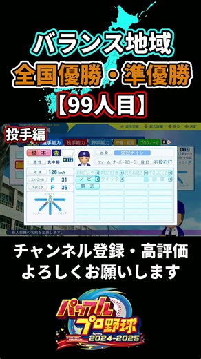 全国優勝・準優勝投手スカウト バランス地域(96~100人目) #パワプロ #パワプロ2025 #栄冠ナイン #スカウト