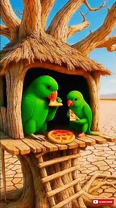 🦜🌲 Red Parrot Destroys Tree House With a Hammer 😭🦜 #ai #parrot #shorts