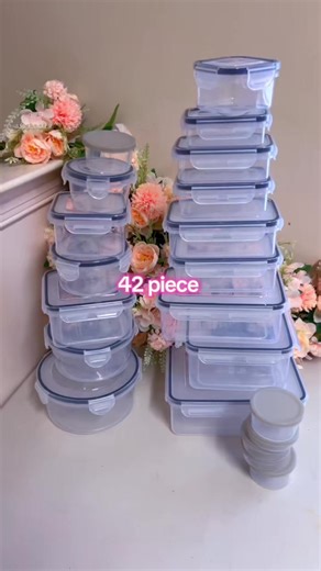 42Pcs Food Storage Containers Airtight (21 Containers Lids),Leakproof Meal Prep Containers with Labels,Marker,Stackable,Reusable,BPA Free Set Utensils#tiktokshop