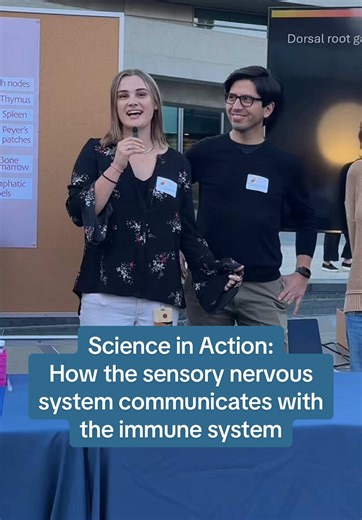 At Alejandra Mendoza’s Front Row lecture, we learned that inflammation is more nuanced than we once thought. In fact, the sensory neurons in our body help to share what the body detects, how it responds, and how that response is controlled. At Science in Action, members of the lab offered a closer look at how they study neuroimmune signaling in different tissues, from lung and skin biology to tumor environments. The exhibit featured research visuals, influenza and norovirus models, as well as a 