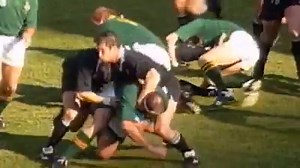 Not many could tackle him. It took a great to tackle a great. Joost v Lomu at #RWC1995 was a spectacle to behold. | Rugby World Cup