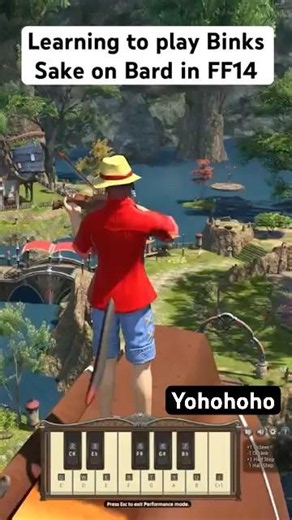 Learning to play Binks Sake on Bard in #ffxiv #onepiece #binkssake
