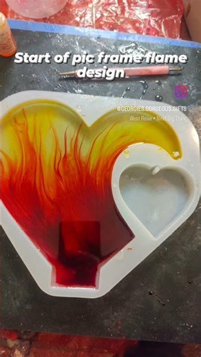 I Created Perfect Flames Using Epoxy Resin