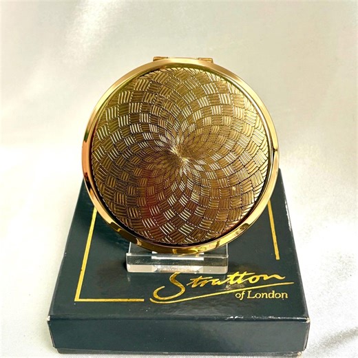 Vintage Stratton Gold Compact. Mini Convertible for Loose or Pressed Powder. Unused and Boxed. - Etsy