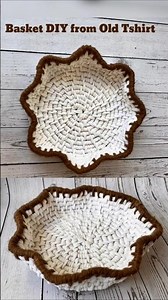 Basket DIY from Old T Shirt | Old Clothes Reuse Ideas | #upcycleproject