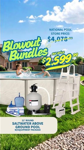 21' Round Saltwater Friendly Above Ground Pool Package | Shop Swimming Pool Discounters