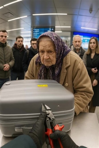 During a baggage inspection, an officer noticed something strange on the scanner in an elderly woman’s suitcase and ordered it to be opened. What they found inside shocked everyone 😳😱 The grandmother looked tired but kind. At passport control, she quietly explained that she was flying to visit her grandchildren for the winter — she hadn’t seen them in a long time, missed them, and decided to visit. After checking her documents, she calmly rolled her old gray suitcase to the inspection belt. A 