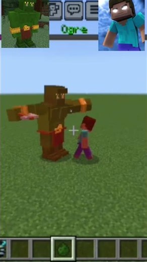 Herobrine VS Ogre Mod #minecraft #minecraftshorts #shorts