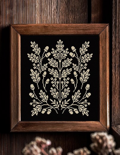 Autumn Sampler Cross Stitch Pattern for Beginners: Acorns & Oak Leaves, Fall Embroidery (PDF Download) - Etsy