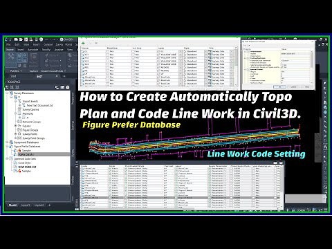 How to Create Automatically Topo Plan and Code Line Work in Civil3D.