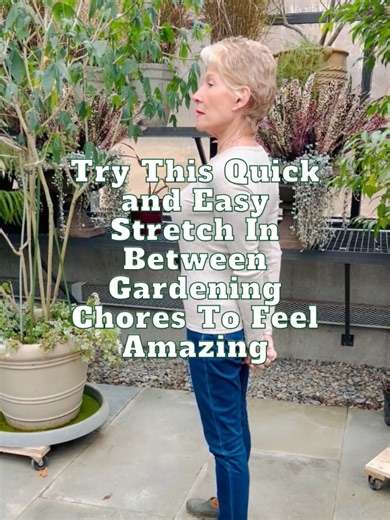 Taking a break from gardening chores? Try this stretch! It's quick, so simple and feels absolutely amazing! Plus, it helps maintain great posture. Enjoy your gardening!🍃 GardenFit is streaming on PBS.org/gardenfit and on your local PBS channel #gardenfit #gardenfitseason2 #gardenfitbasics #staygardenfit #inspiredbynature #gardenfitness #gardening #stayinginshape #coreprinciples #gardening101 #form | GardenFit