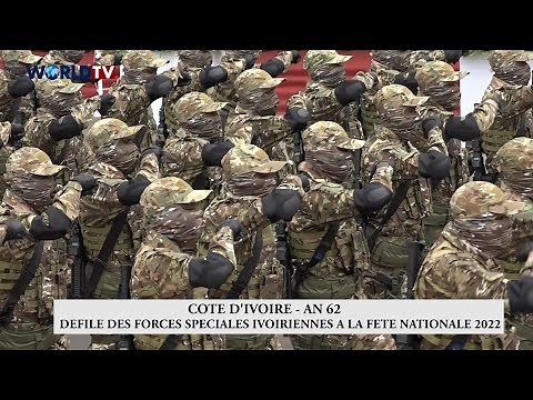 Parade of the SPECIAL FORCES of COTE D'IVOIRE on the National Day of August 7, 2022 in Yamoussoukro