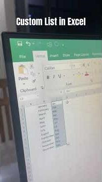 Custom List in Excel #Excel #Customlist