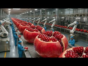 Inside A MEGA Pomegranate Factory: Processing MILLIONS of Fruits Daily (Full Process)