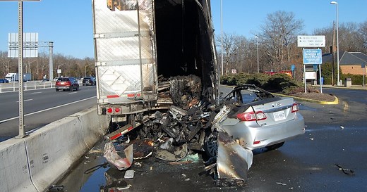 Driver killed after car hits parked tractor-trailer at Virginia interstate rest area