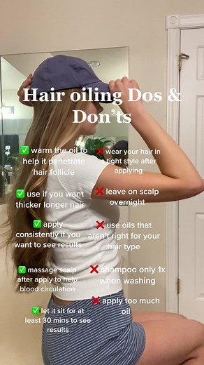 Your sign to start oiling your hair 👼🤍✨ #hairtiktok #hairtok #haircare #hairinspo #hairgoals #hairoiling #rosemaryoil #tessapeay #hairstyle #healthyhair #hairdosanddonts