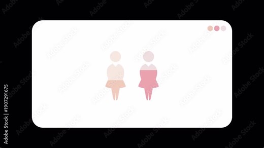 Animated Icons of Male and Female Figures for Gender Representation.