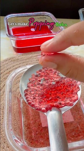 🧋Let’s make Popping Boba from scratch!#poppingboba #foodshorts