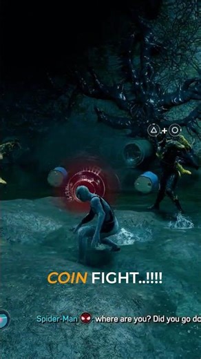 Peter becomes Kathi(Kathiresan) Coin fight...🕷️🕸️ #marvelsspiderman2