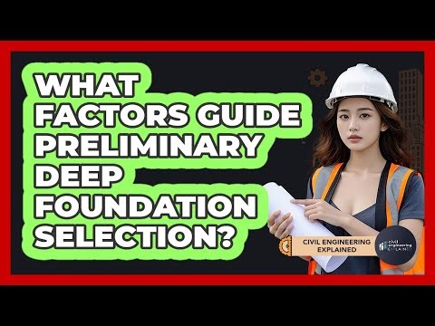 What Factors Guide Preliminary Deep Foundation Selection?