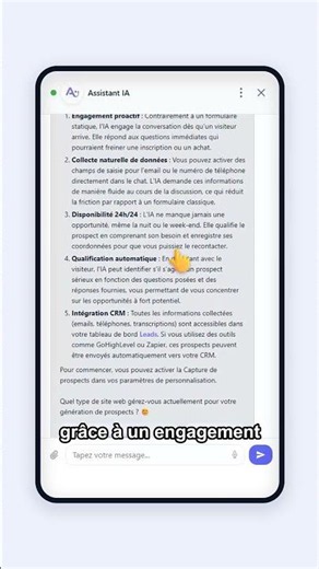 Génération de Prospects avec IA : Démo Live Asyntai Chatbot Lead Generation