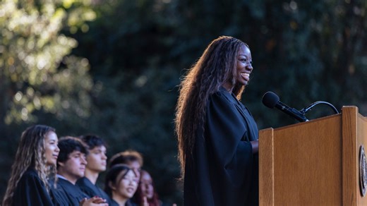 President Jon Levin and Bennie Nkwantabisa, ’26, addressed Stanford’s newest students at Tuesday’s 135th Opening Convocation Ceremony. 🎥: Kurt Hickman and Harry Gregory | Stanford University