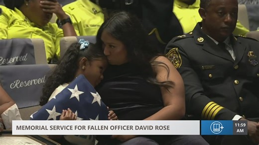 Flag presented to Officer Rose’s family in emotional moment